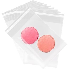 Docvania Clear Cellophane Bags Self Sealing Cellophane Bags, 100Pcs Cookie Bag with Seal 12 X 16 Packaging Treat Bag for Wrapping Cookies, Shirts, Candies and Party Favors