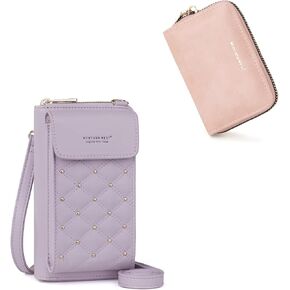 Montana West 2Pack Crossbody Cell Phone Purse and Small Credit Card Holder Wallet for Women