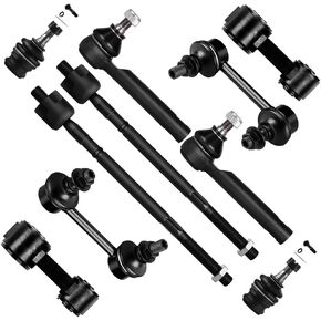 SCITOO 10pcs Suspension Kit Front Inner Outer Tie Rod End Lower Ball Joints Front Rear Sway Bar Links Fit 2000-2004 For Subaru Outback For Subaru Legacy
