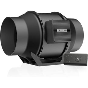 AC Infinity CLOUDLINE T6, Quiet 6" Inline Duct Fan with Temperature Humidity Controller, Bluetooth App - Ventilation Exhaust Fan for Heating Cooling Booster, Grow Tents, Hydroponics