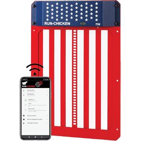RUN-CHICKEN Door (USA Special) Automatic Chicken Coop Door Opener with Timer, Programmable Light Sensor, Battery Powered, Delay Options, Aluminum Door, Automatic Chicken Door Opener Model T50