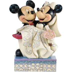 Disney Traditions by Jim Shore Mickey and Minnie Mouse Cake Topper Stone Resin Figurine, 6.5"