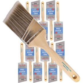 Pro Grade - Paint Brushes - 12Ea 3" Angle Brushes