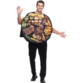EraSpooky Adult Grilled Meat Costume Funny Barbecue Food Halloween Tunic