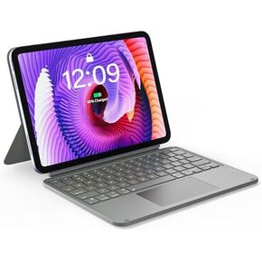AUSDOM iPad 10th Generation Keyboard Case: Bluetooth Rechargeable Magic-Style Keyboard Folio with Built-in Trackpad, Backlit Keys, Magnetically Detachable Two-Piece Design for 10.9-inch iPad 10th Gen
