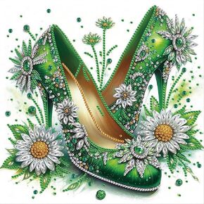 Acudotr High Heel Diamond Painting Kits for Adults, 5D Special Shape Diamond Art Kits for Beginners, Crystal Rhinestones Diamond Painting for Home Wall Decoration, 12×12 Inch