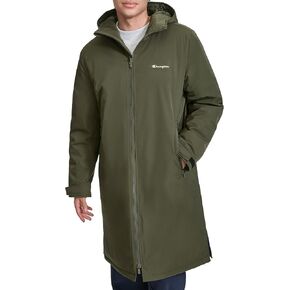 Champion Men's Full-Length Sideline Hooded Jacket with Quilted Lining