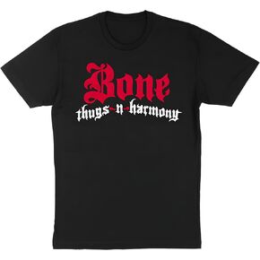 Bone Thugs-N-Harmony Men's Solid Logo Slim-Fit T-Shirt Black | Officially Licensed