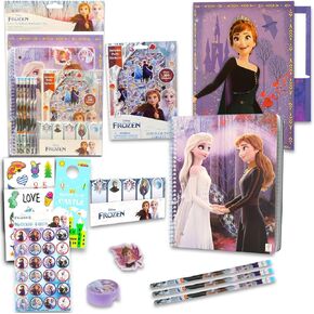 Disney Frozen All You Need for School Stationery Gifts Set - Pencils Eraser Notebook Tabs for Back to School Kindergarten Education Goodies Supplies