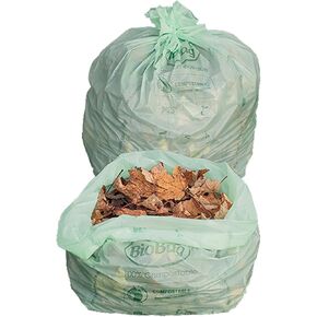 BioBag Compostable Lawn & Leaf Yard Waste Bags, 33 Gallon, 10 count (pack of 2)