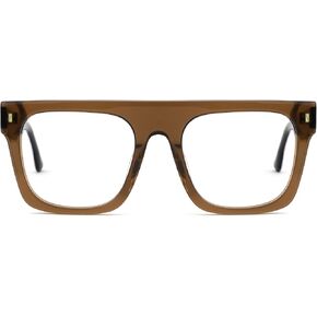 Zeelool Retro Aviator Eyeglasses Frame with Non-prescription Clear Lens for Men Tyndale ZJGA190664