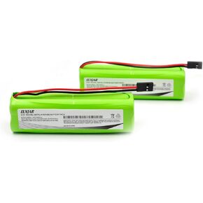 (2-Pack) 9.6V 2000mAh NiMH Receiver Battery Pack with Hitec Connectors Replacement for Square NT8S600B RC Receivers, Airplanes, and More