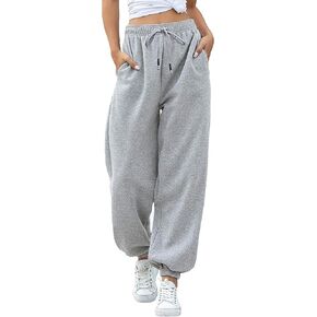 YLDUJ AMUM Women's Fleece Lined Warm Joggers Athletic Sweatpants