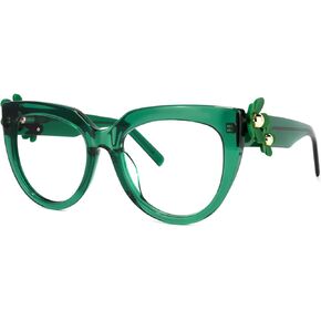 Zeelool Stylish Vintage Oversized Cat Eye Glasses for Women with Non-prescription Clear Lens Miguel ZOP432631