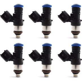 New HiSport Fuel Injectors 0280158091 Compatible with FORD LINCOLN MAZDA 3.5L 3.7L V6 2007-2011 6 PCS Replacement FJ1000 67606 7T4E-C5A 7T4Z-9F593-CA 0280158077