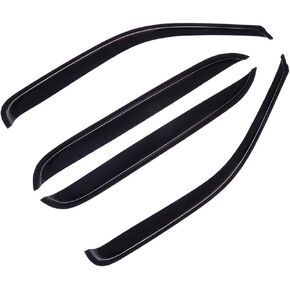SCITOO Outside Mount Window Visor Deflector Rain Guard Dark Smoke, 4 Pcs Set Fit for 1999-2006 for Chevrolet Silverado 1500