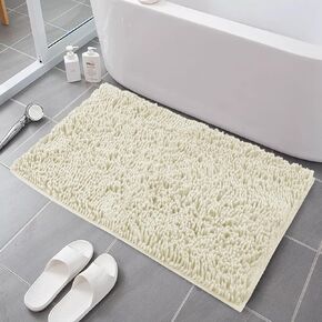 GWT Plush Chenille Bath Mat: Luxuriously Soft, Highly Absorbent, Non-Slip, 30""x20"" (Dark Grey)