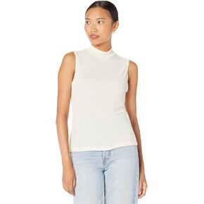 Monrow Sheer Mock Neck Tank