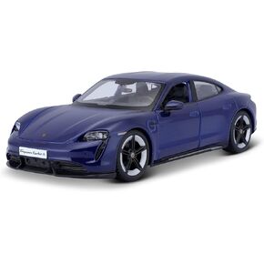 Bburago Porsche Taycan Turbo S in Blue in 1/24 Scale (18-21098B)