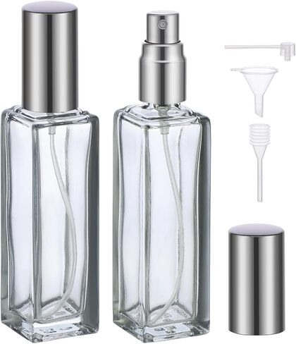 زجاجة عطر قابلة لإعادة التعبئة سعة 20 مل من Segbeauty للسفر، قطعتان من زجاجات رذاذ زجاجية فارغة، بخاخة رذاذ دقيقة مضادة للتسرب بجيب صغير لمجموعة حاوية العطور وموزع الكولونيا وملحقات السفر in Saudi Arabia