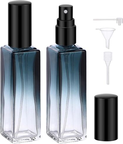 زجاجة عطر قابلة لإعادة التعبئة سعة 20 مل من Segbeauty للسفر، قطعتان من زجاجات رذاذ زجاجية فارغة، بخاخة رذاذ دقيقة مضادة للتسرب بجيب صغير لمجموعة حاوية العطور وموزع الكولونيا وملحقات السفر in Saudi Arabia