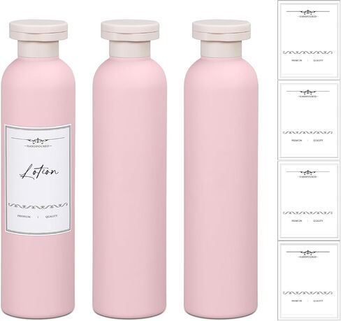3 PACK Travel Shampoo Bottle, Empty Plastic Squeeze Bottles 6.8oz with Flip Cap, Lotion Container for Toiletries in Kuwait