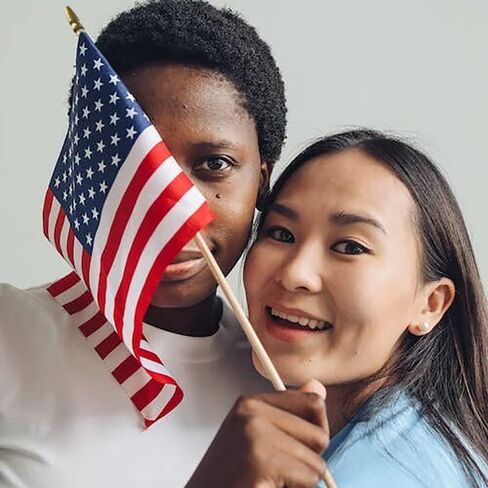 Uelfbaby 12 Pack Small American Flags on Stick, Small US Flags/Mini American Flag on Stick 4x6 Inch US American Hand Held Stick Flags with Kid-Safe Spear Top, Polyester Full Color Tear-Resistant Flag for 4th of July Decorations, Memorial Day Decorations in Kuwait