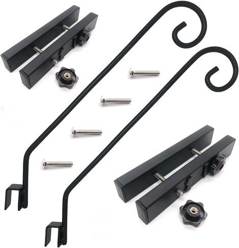 NEECONG Deck Hook Rail Suitable for Hanging Flower Baskets Wind Chimes Planters Bird Feeders Lights, Heavy Duty Fence Deck Hook Rail Holds up to 15lbs with Ease in Saudi Arabia