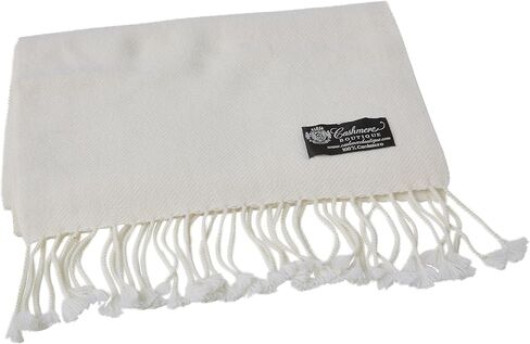 Cashmere Boutique: 100% Pure Cashmere Scarf with Tassels (25 Colors, Size: 12" x 60") in Saudi Arabia