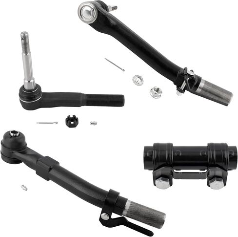 BOXI (Set of 4) Front Outer Tie Rods Suspension Kit Adjusting Sleeve Fit for Ford F-250 F-350 2005-2019 | for F-450 2005-2010 | for F-550 2005-2011 Super Duty - 4x4 | ES80755 ES80754 ES3420S DS300008 in Saudi Arabia