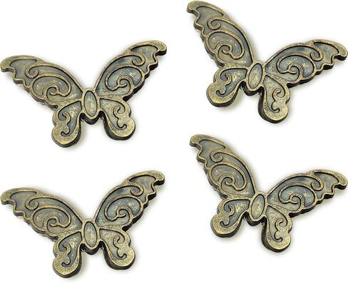 4PCS Butterfly Journal Notebook Clip, Traveler's Binder Clips, Antique Travelers Notebook Accessories, Vintage Book Page Hold Clamps for Home Office School, Metal Journal Clips, (Bronze) in Kuwait