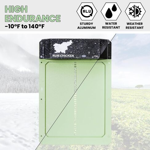 RUN-CHICKEN Door (USA Special) Automatic Chicken Coop Door Opener with Timer, Programmable Light Sensor, Battery Powered, Delay Options, Aluminum Door, Automatic Chicken Door Opener Model T50 in Kuwait