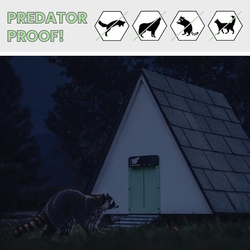 RUN-CHICKEN Door (USA Special) Automatic Chicken Coop Door Opener with Timer, Programmable Light Sensor, Battery Powered, Delay Options, Aluminum Door, Automatic Chicken Door Opener Model T50 in Kuwait