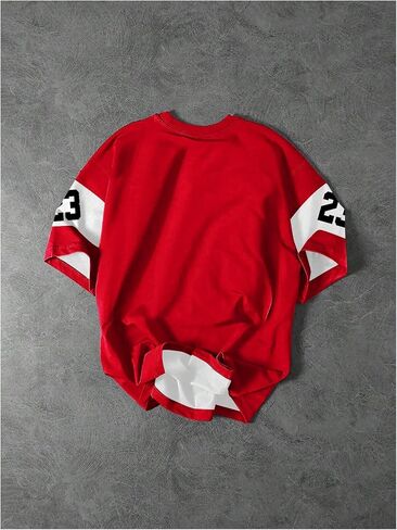 SOLY HUX Men's Color Block Letter Graphic Tees Crew Neck Short Sleeve T Shirt Summer Tops in Saudi Arabia