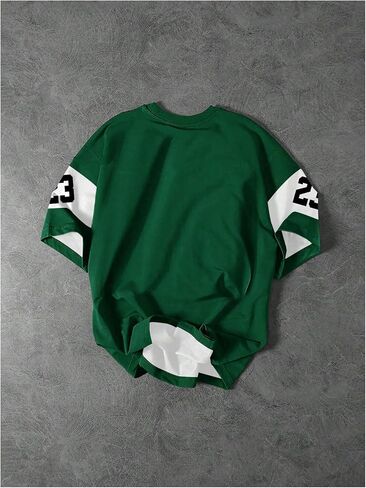 SOLY HUX Men's Color Block Letter Graphic Tees Crew Neck Short Sleeve T Shirt Summer Tops in Saudi Arabia