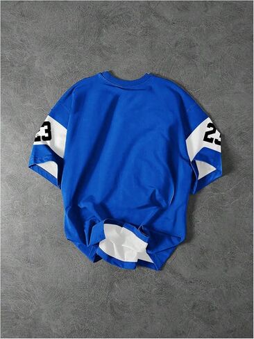 SOLY HUX Men's Color Block Letter Graphic Tees Crew Neck Short Sleeve T Shirt Summer Tops in Saudi Arabia