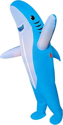 2 Packs Inflatable Shark Costume Air Blow up Shark Jumpsuit Fancy Dress Suit for Adult/Halloween/Birthday Gift/Cosplay Party in Saudi Arabia