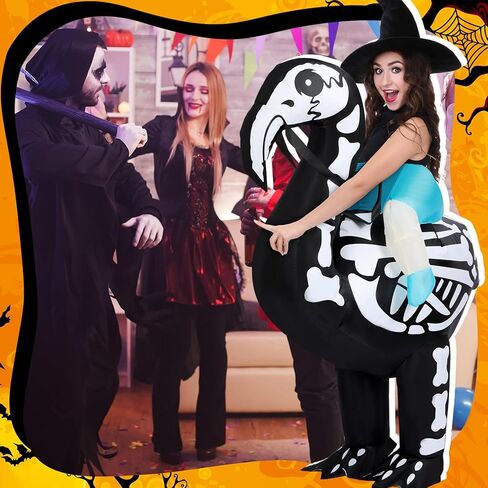 زي الهالوين القابل للنفخ زي الفلامنغو للبالغين زي هيكل عظمي فلامنغو قابل للنفخ لحفلات الهالوين التنكرية والمناسبات العائلية الداخلية والخارجية in Kuwait