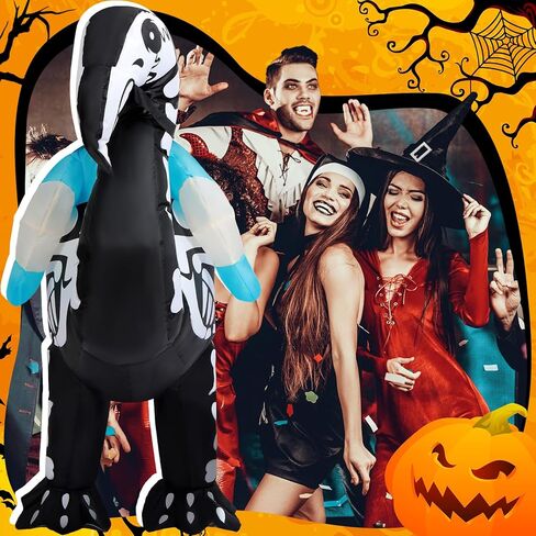 زي الهالوين القابل للنفخ زي الفلامنغو للبالغين زي هيكل عظمي فلامنغو قابل للنفخ لحفلات الهالوين التنكرية والمناسبات العائلية الداخلية والخارجية in Kuwait