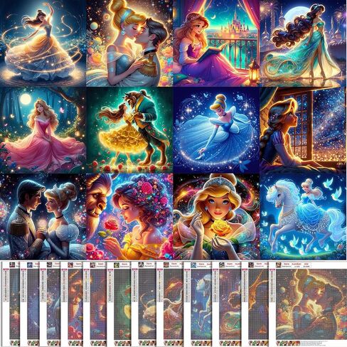 JensHant 12 Pack Angels Diamond Painting Kit for Adults Beginner Full Drill Diamond Painting with Multi Shaped Bright Diamond DIY Gem Painting Kit for Home Wall Decor(11.8x11.8in) in Saudi Arabia