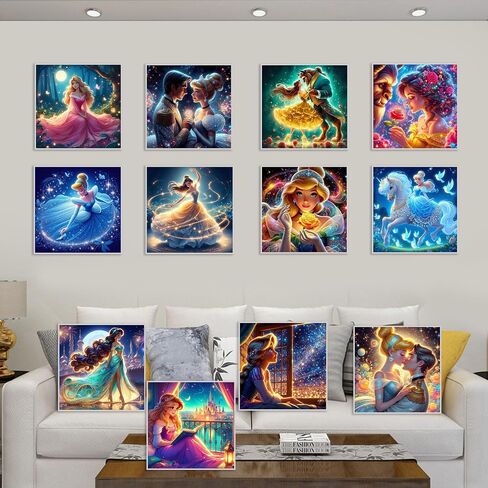 JensHant 12 Pack Angels Diamond Painting Kit for Adults Beginner Full Drill Diamond Painting with Multi Shaped Bright Diamond DIY Gem Painting Kit for Home Wall Decor(11.8x11.8in) in Saudi Arabia