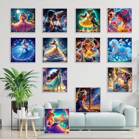 JensHant 12 Pack Angels Diamond Painting Kit for Adults Beginner Full Drill Diamond Painting with Multi Shaped Bright Diamond DIY Gem Painting Kit for Home Wall Decor(11.8x11.8in) in Saudi Arabia