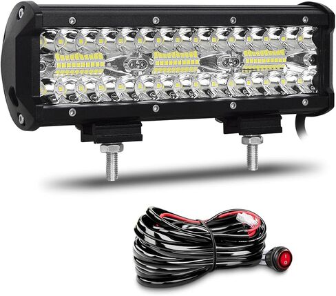 قوة الإرادة 9 بوصة 180 واط LED ضوء بار بقعة الفيضانات كومبو 12 فولت 24 فولت أضواء القيادة على الطرق الوعرة مصابيح ضباب العمل المقاومة للماء للطرق الوعرة قارب UTV ATV SUV شاحنة مقطورة جرار سيارة 4x4 الإضاءة مع تسخير الأسلاك in Kuwait