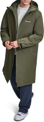 Champion Men's Full-Length Sideline Hooded Jacket with Quilted Lining in Saudi Arabia
