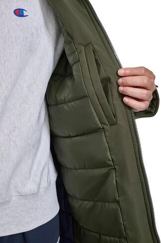 Champion Men's Full-Length Sideline Hooded Jacket with Quilted Lining in Saudi Arabia
