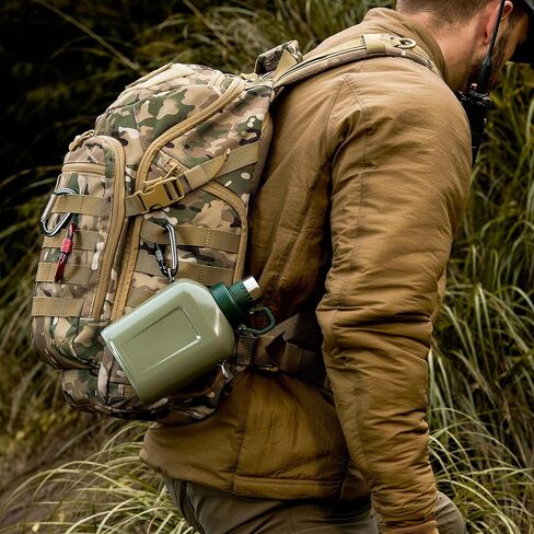 Tactical Backpack Military Molle Bag Army Rucksack Outdoor Daypack Water Resistant 2 Day Assault Pack Medium 32L (Camo) in Kuwait