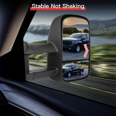 Towing Mirrors Fit for Chevy for GMC Silverado Sierra 1999-2002 Replace Power Adjusted, Heated Function, LED Turn Signal Light w/Chrome Housing Tow Mirrors in Saudi Arabia