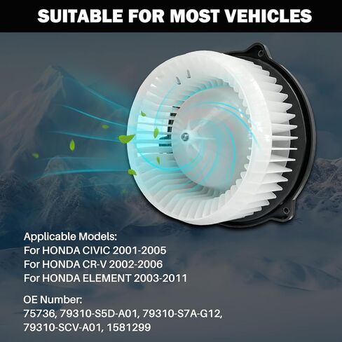 700005 الجبهة AC سخان منفاخ المحرك صالح لهوندا سيفيك 2001 2002 2003 2004 2005 CR-V 2002 2003 2004 2005 2006 العنصر 2003 2004 2005 2006 2007 2008 2009 2010 2011 in Saudi Arabia