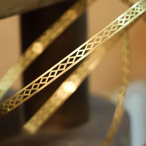 Brass Gallery Wire Patterned Strip - Sold 1 Foot Length (8mmX30.48mm) for Jewelers - Perfect Patterned Strip for Jewelry Making, Jewelry Craft Supplies, DIY Jewelry Craftmanship, Personalized Jewelry in Saudi Arabia