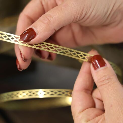 Brass Gallery Wire Patterned Strip - Sold 1 Foot Length (8mmX30.48mm) for Jewelers - Perfect Patterned Strip for Jewelry Making, Jewelry Craft Supplies, DIY Jewelry Craftmanship, Personalized Jewelry in Saudi Arabia